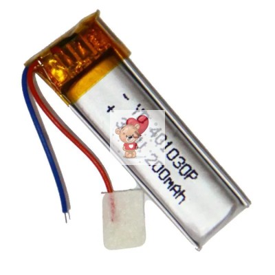 Аккумуляторная батарея универсальная 401030p 3,7v Li-Pol 200 mAh 4*10*30 mm