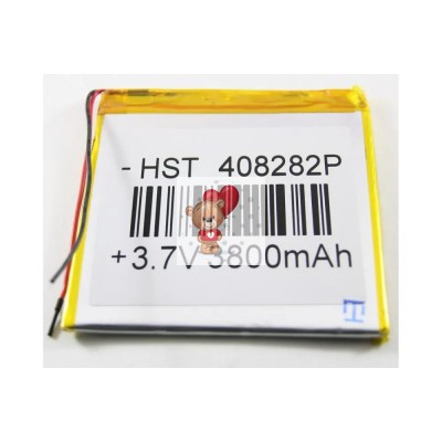 Аккумуляторная батарея универсальная 408282p 3,7v Li-Pol 3800 mAh 4*82*82 mm