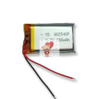 Аккумуляторная батарея универсальная 802540p 3,7v Li-Pol 650 mAh 8*25*40 mm