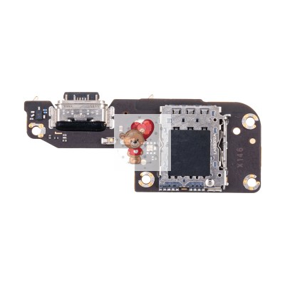 Шлейф для Xiaomi Poco F5 (23049PCD8G) плата системный разъем/разъем SIM/микрофон - Премиум