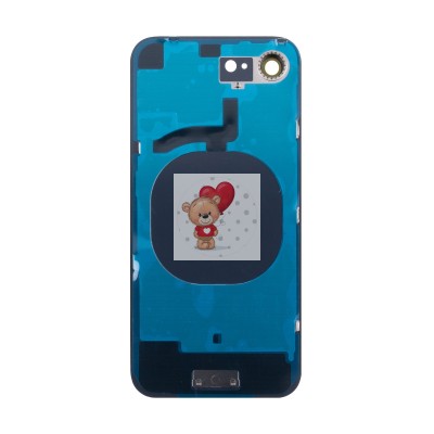 Задняя крышка для iPhone 16e A3409 со стеклом камеры Белый (стекло, логотип) - Премиум