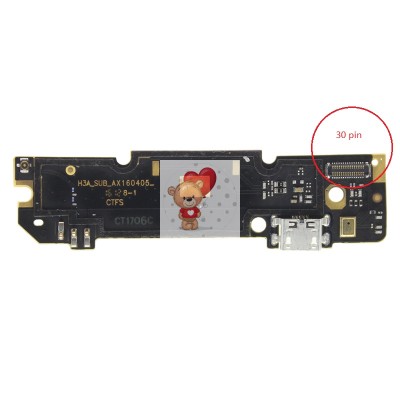 Шлейф для Xiaomi Redmi Note 3 Pro SE (30 pin) плата системный разъем/микрофон